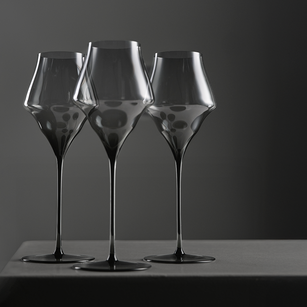 Three glasses of the new Josephine N° 4 Black Line Limited Edition